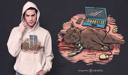 Work from home cat t-shirt design Work from home cat t-shirt design
