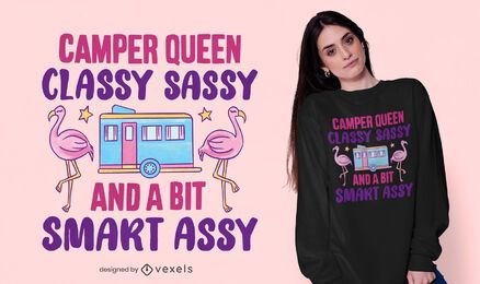 Design de t-shirt Camper Queen