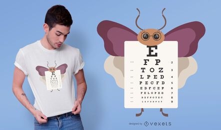 Desenho de t-shirt com gráfico de olho de borboleta