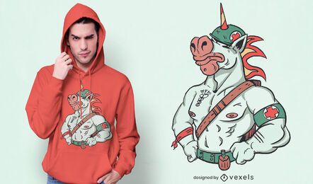 Medic unicorn combat t-shirt design Medic unicorn combat t-shirt design