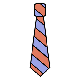 Simple geometric color stroke tie Transparent PNG