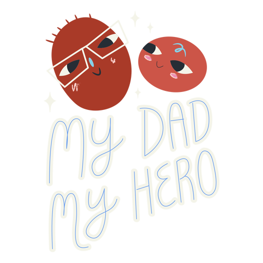 Fathers day flat PNG Design