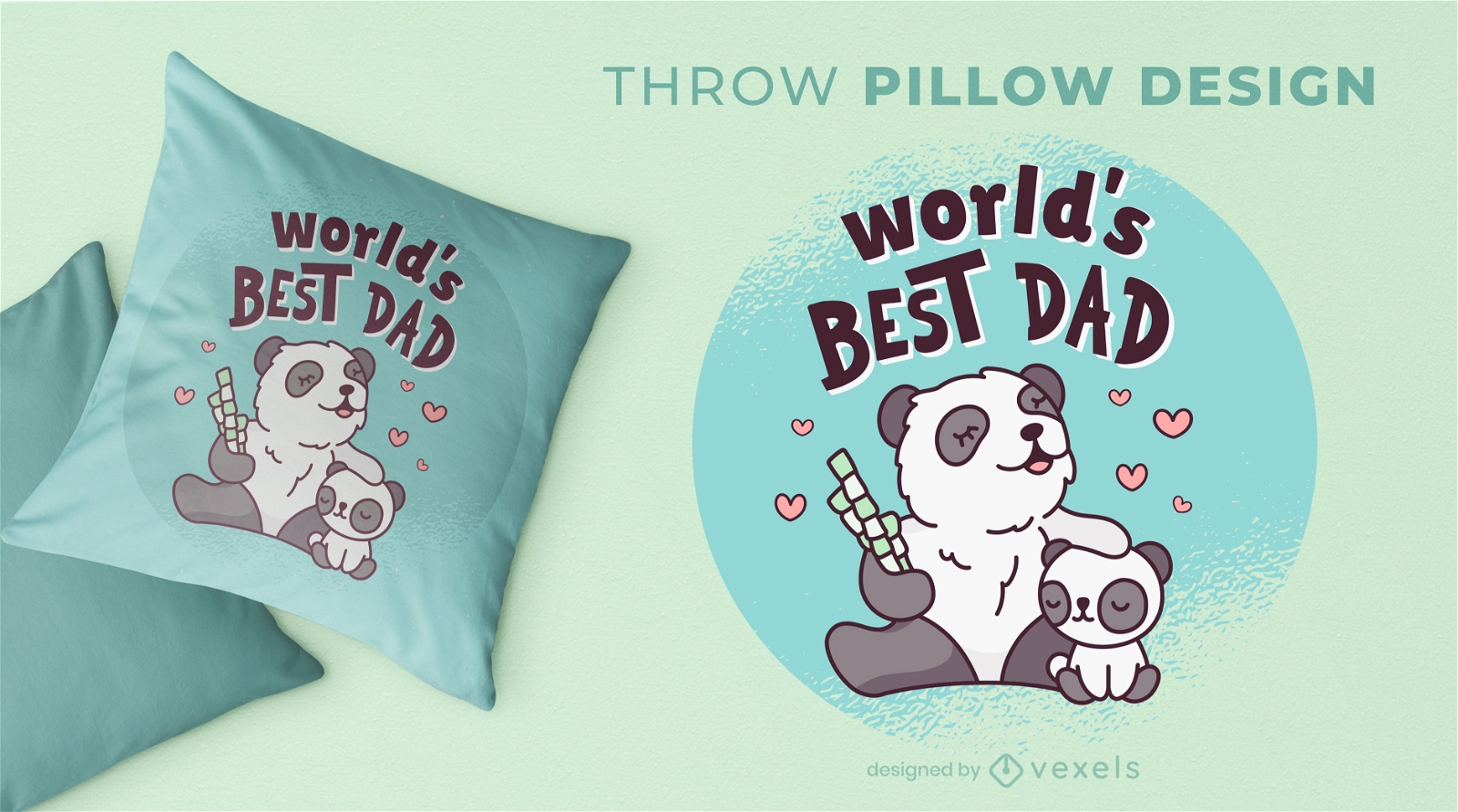 Father's day throw pillow design