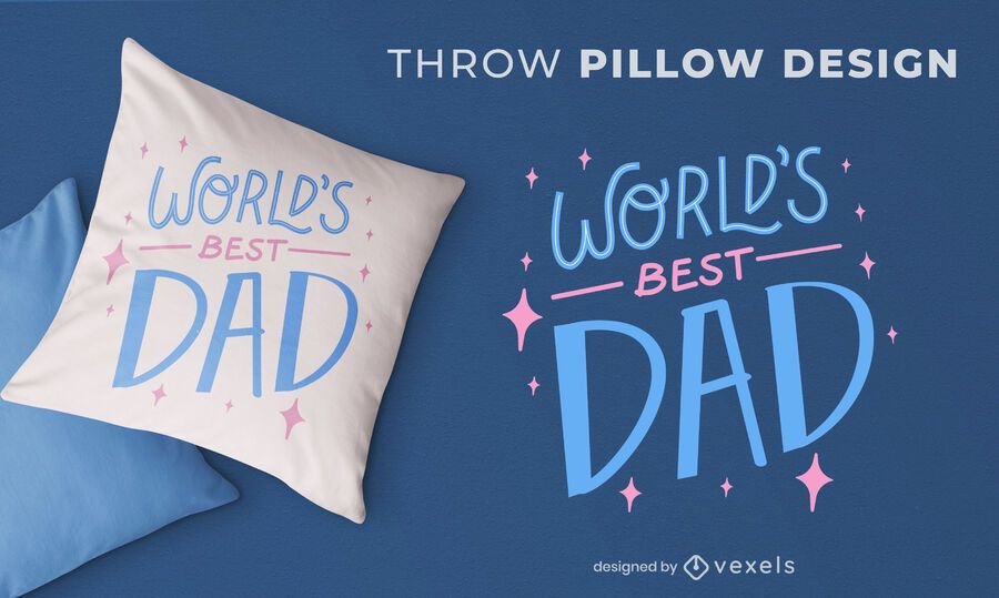 Mejor diseño de almohada de tiro de cita de papá Mejor diseño de almohada de tiro de cita de papá
