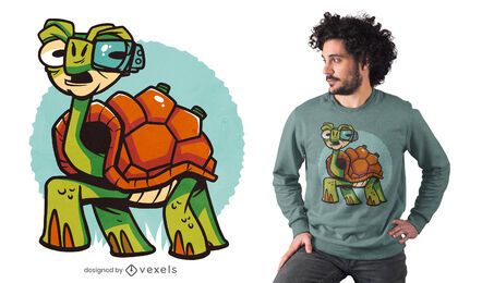 Cyborg Turtle T-Shirt Design