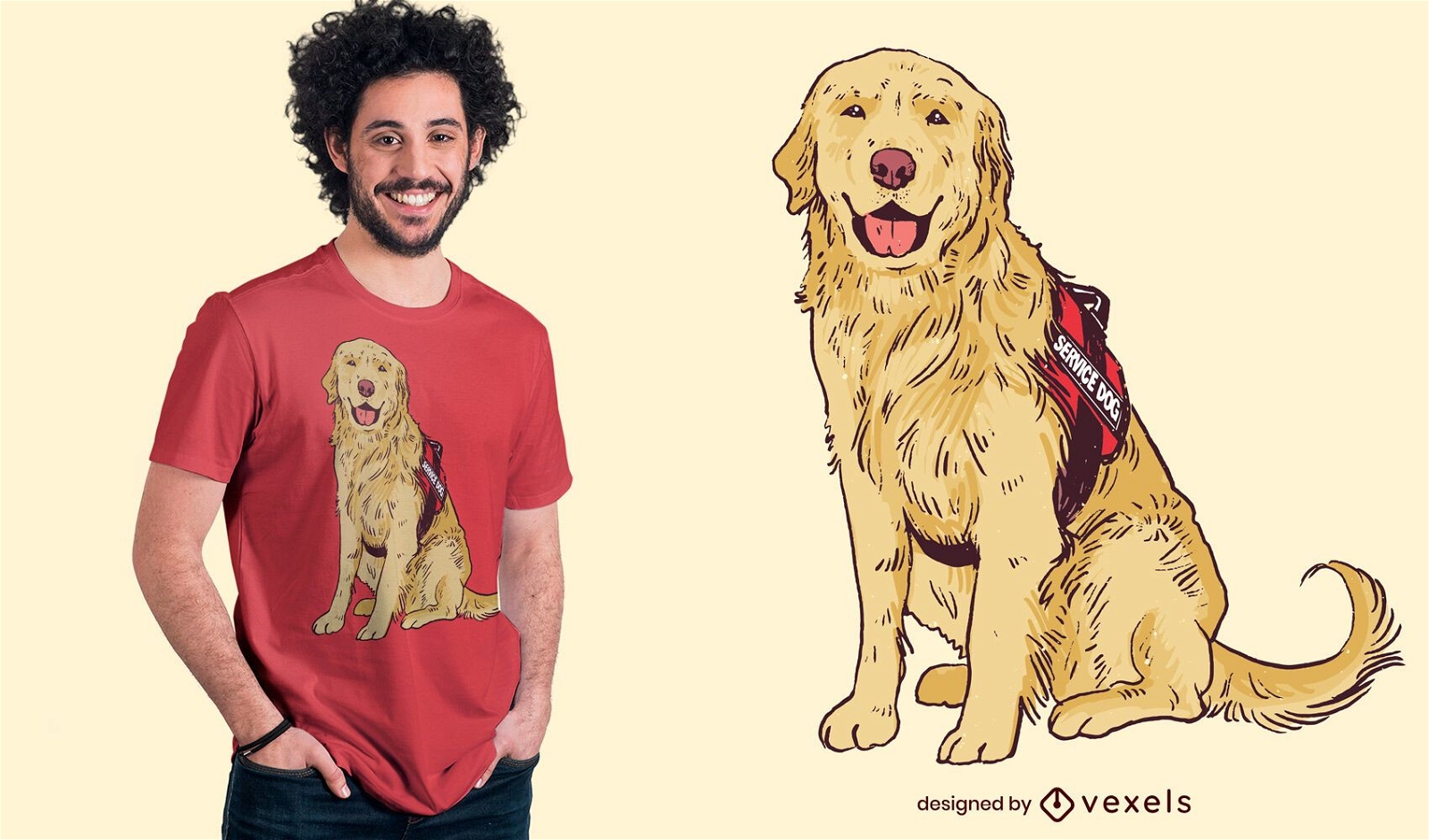 Service dog t-shirt design