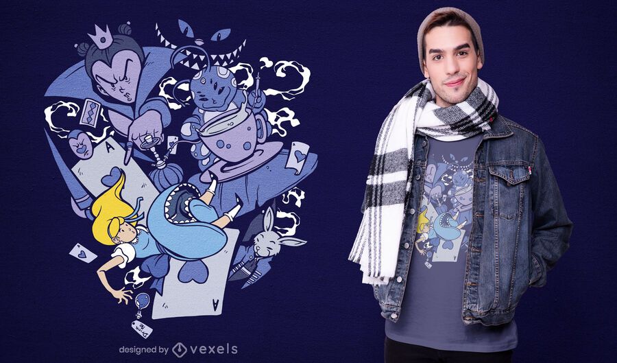Alice in wonderland t-shirt design Alice in wonderland t-shirt design