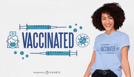 Geimpftes Coronavirus-T-Shirt Design