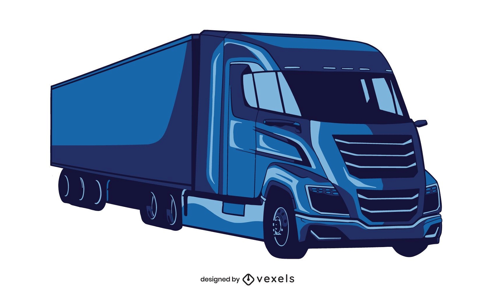 Blaue schwere LKW-Illustration