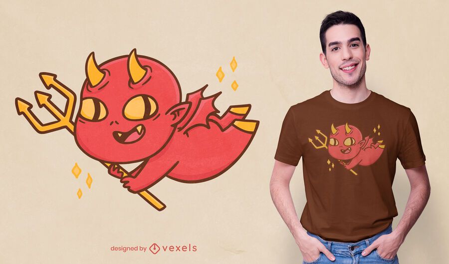 Baby devil cartoon t-shirt design Baby devil cartoon t-shirt design