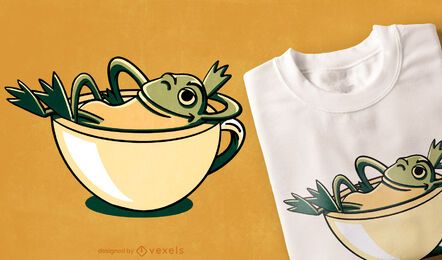 Frog relaxing t-shirt design Frog relaxing t-shirt design