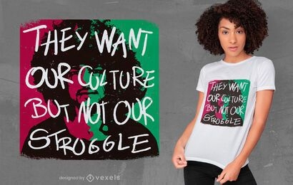 Afroamerikaner kämpfen T-Shirt Design