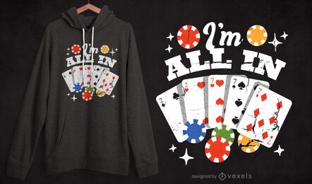 Poker cards quote t-shirt design Poker cards quote t-shirt design