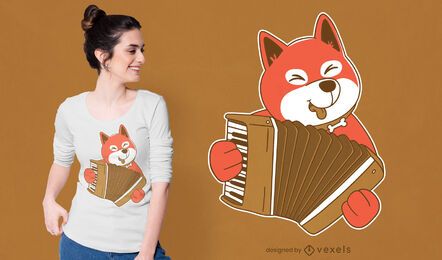 Accordion dog t-shirt design Accordion dog t-shirt design