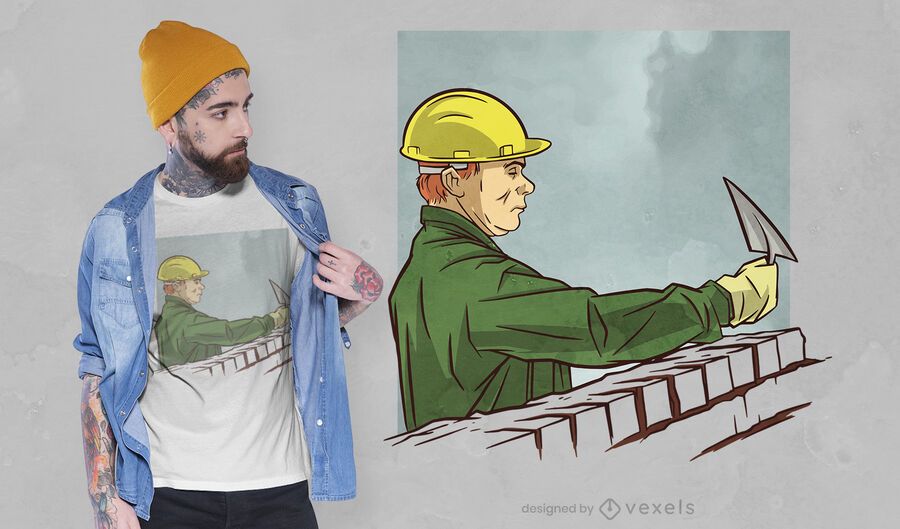 Construction worker t-shirt design Construction worker t-shirt design