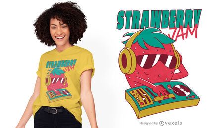 Dj Erdbeer-T-Shirt Design