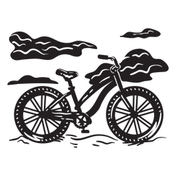 Bike in the beach cut out Transparent PNG