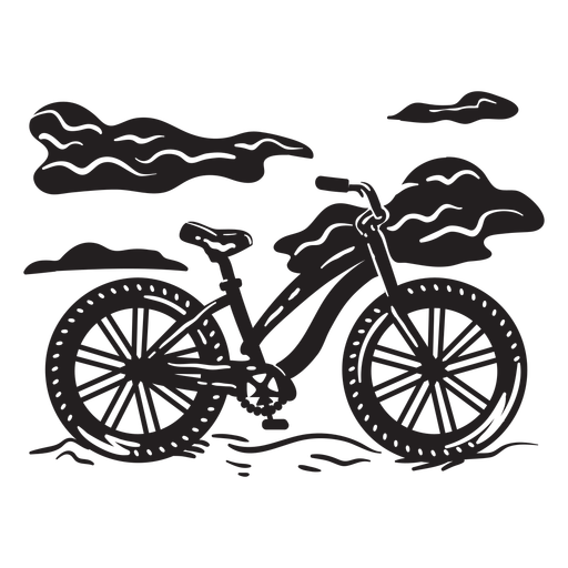 Fahrrad im Strandausschnitt PNG-Design