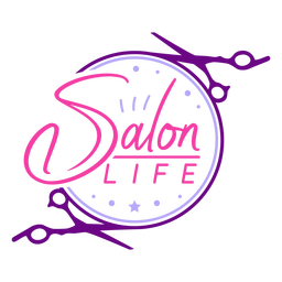 Salon life quote lettering PNG Design
