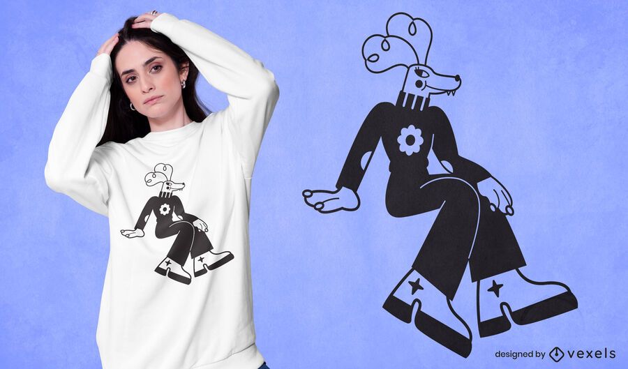 Fancy retro dog t-shirt design Fancy retro dog t-shirt design