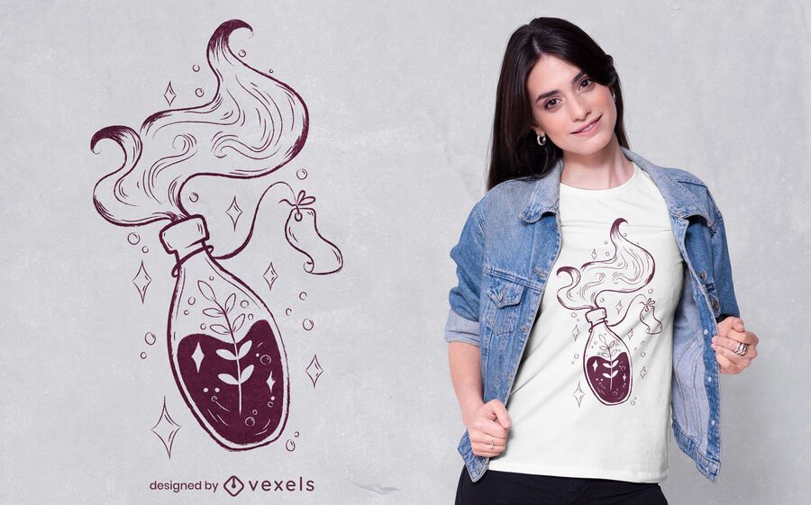 Floral magic potion t-shirt design Floral magic potion t-shirt design