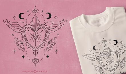 Mystical heart t-shirt design Mystical heart t-shirt design