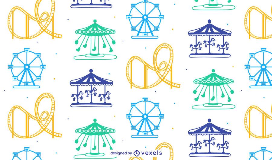 Amusement park seamless pattern Amusement park seamless pattern