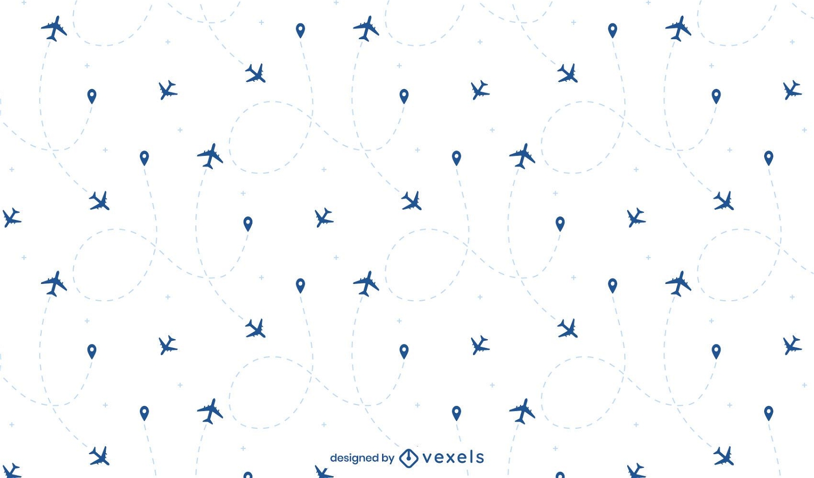 Airplane flight line pattern