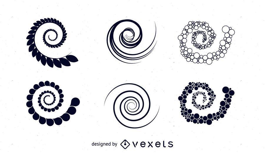 Spiral Vectors Set Spiral Vectors Set