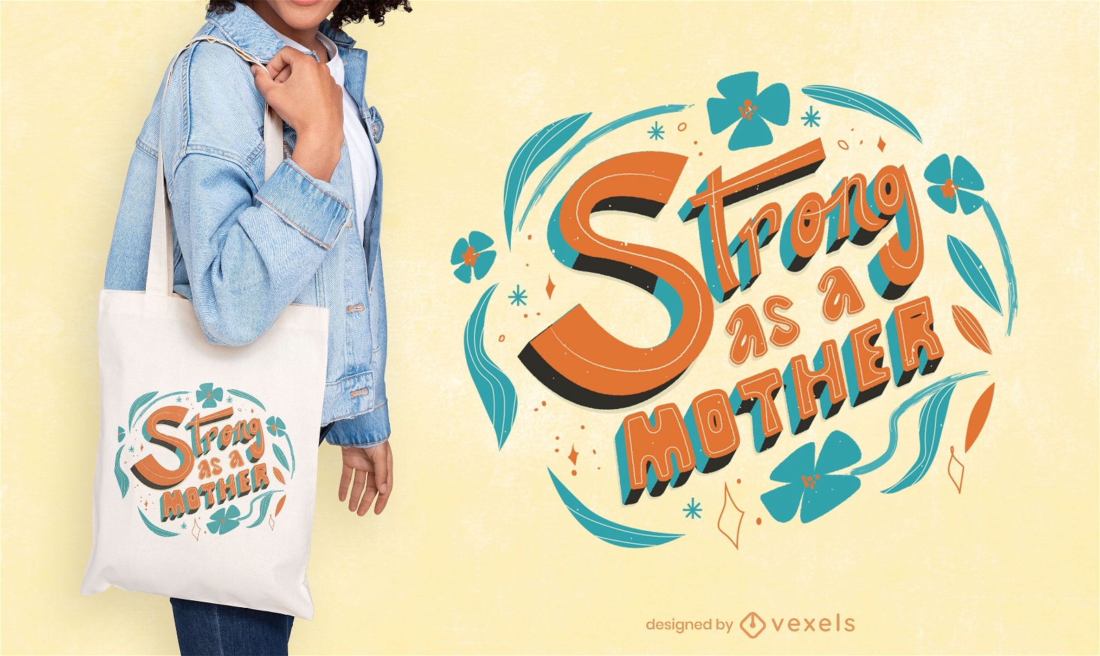Design de sacola para o dia das mães