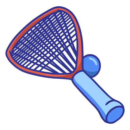 Fronton racket and ball color stroke