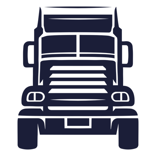 Frontal simple cut out truck PNG Design
