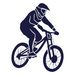 Mountain bike rider silhouette PNG Design Transparent PNG