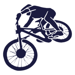 Mountain biker jumping silhouette PNG Design Transparent PNG