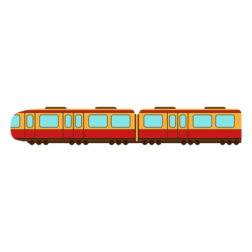 Electric train color stroke PNG Design