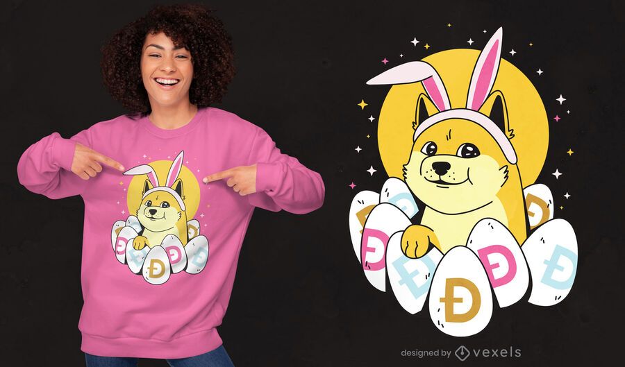 Easter dogecoin t-shirt design Easter dogecoin t-shirt design