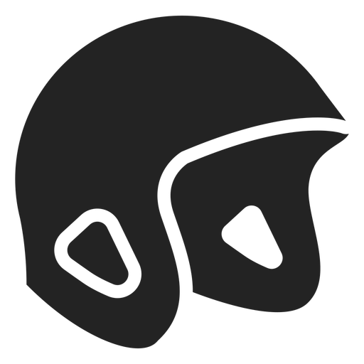 Black helmet cut out PNG Design