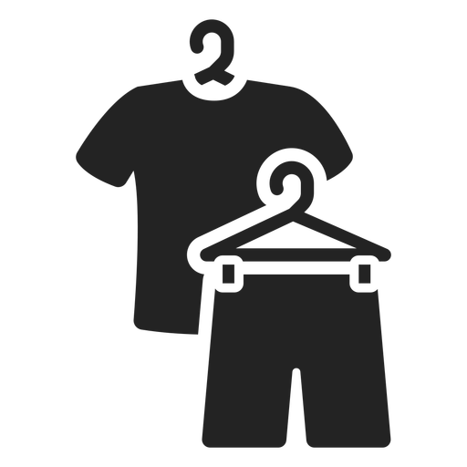 Clothes in hangers cut out PNG Design