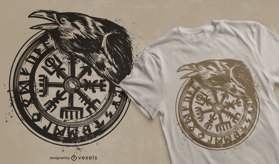 Diseño de camiseta viking vegvisir Diseño de camiseta viking vegvisir