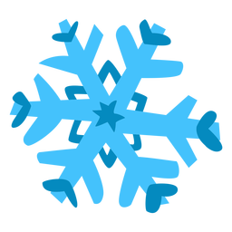 Winter snowflake flat