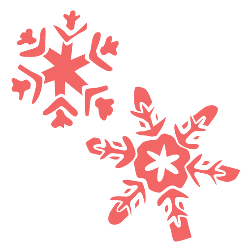 Snowflakes cut out PNG Design