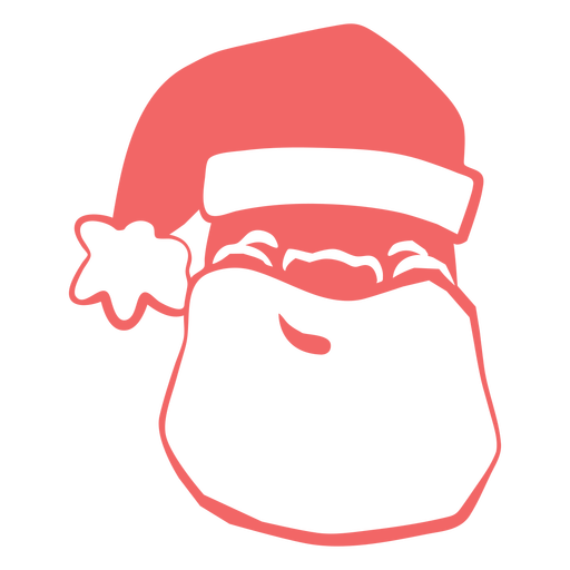 Smiling santa claus cut out PNG Design