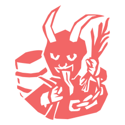 Devil cut out PNG Design