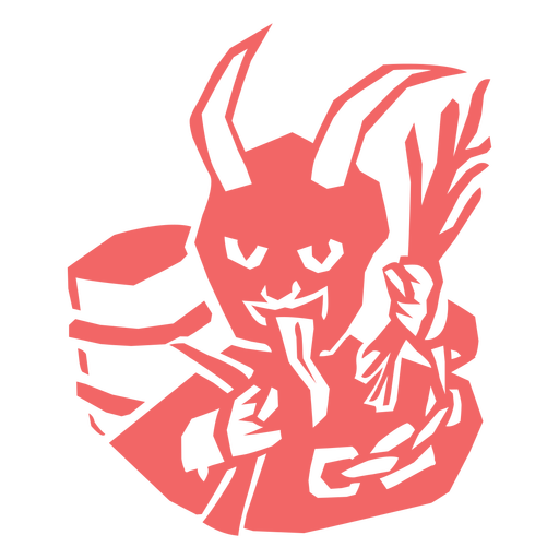 Devil cut out PNG Design