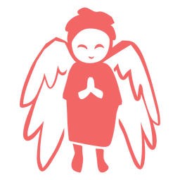 Happy praying angel cut out PNG Design