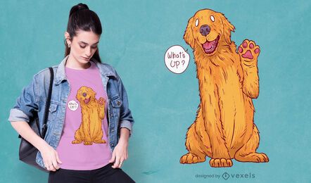 Gruß Golden Retriever T-Shirt Design