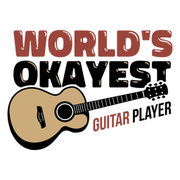 Worlds Okayest Guitar Player Badge Color Stroke PNG & SVG Design For T ...