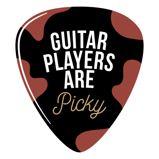 Guitar pick quote flat badge