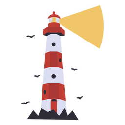 Color del faro náutico - 2 1 Diseño PNG