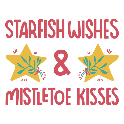 Starfish christmas flat badge